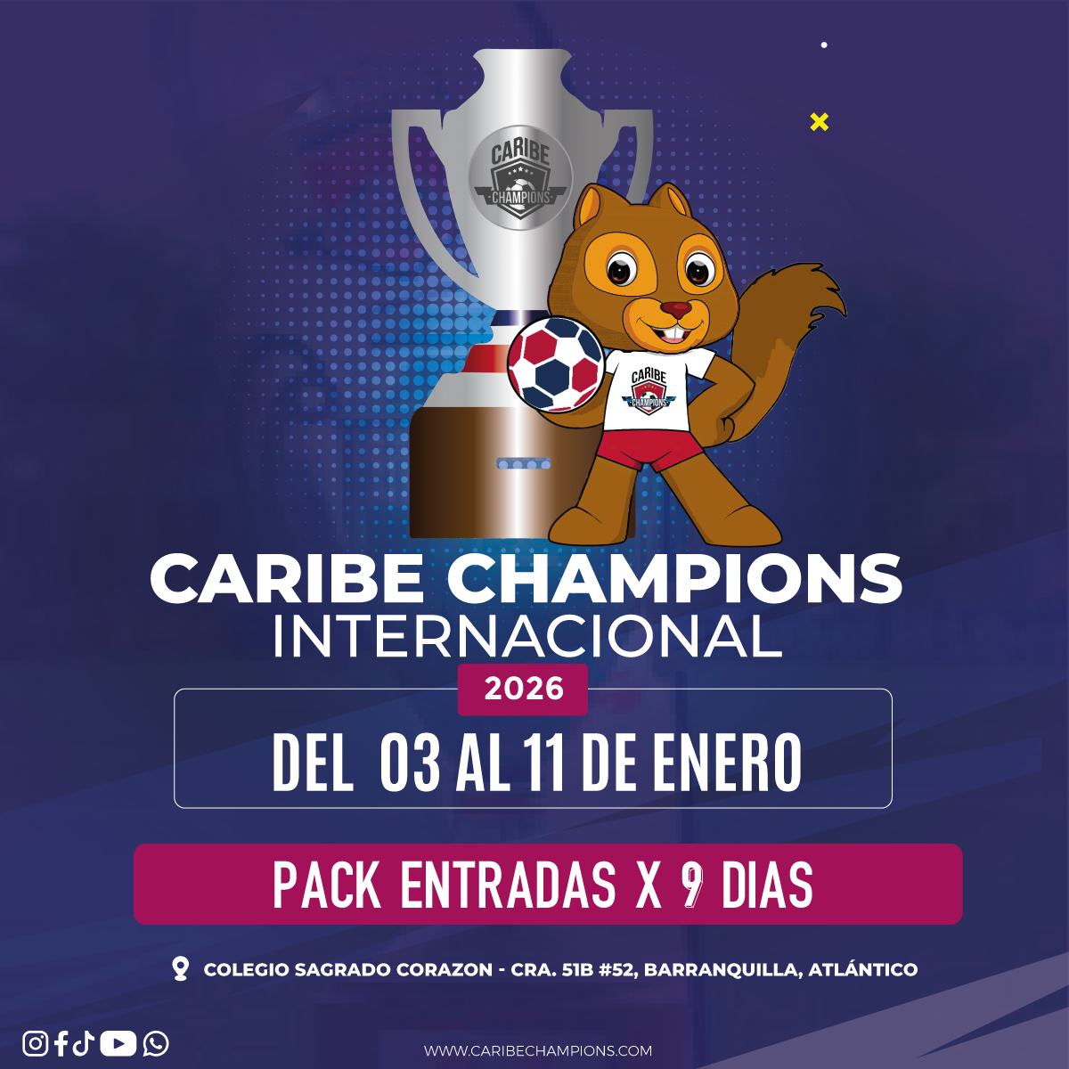 PACK DE ENTRADAS CARIBE CHAMPIONS 2026 X 9 DIAS